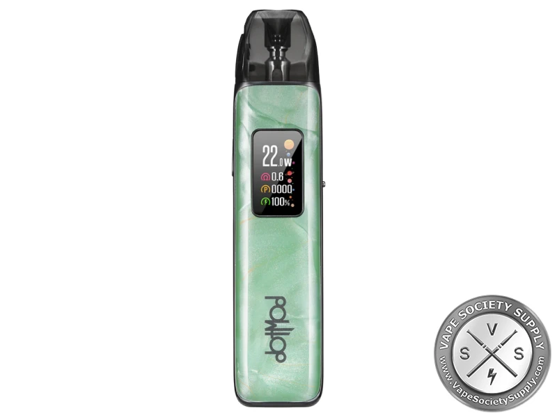 dotmod dotPod Plus in Green: a mint-green marbled body and the color screen
