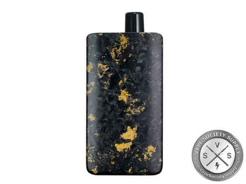 dotMod dotPod Max in Limited Edition Gold Forged Carbon Fiber: a black forged carbon body with gold flakes