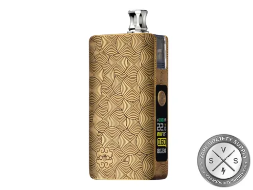 dotMod dotPod Max in Limited Edition Gold Ripple: a gold ripple-pattern body with a silver drip tip