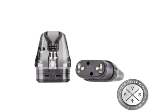 OXVA XLIM top-fill pod and its black base, printed 0.6Ω 20-25W