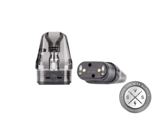 OXVA XLIM top-fill pod and its black base, printed 1.2Ω 10-12W