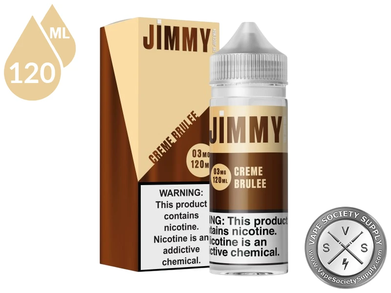 Creme Brulee by Jimmy The Juice Man 120ml bottle and box
