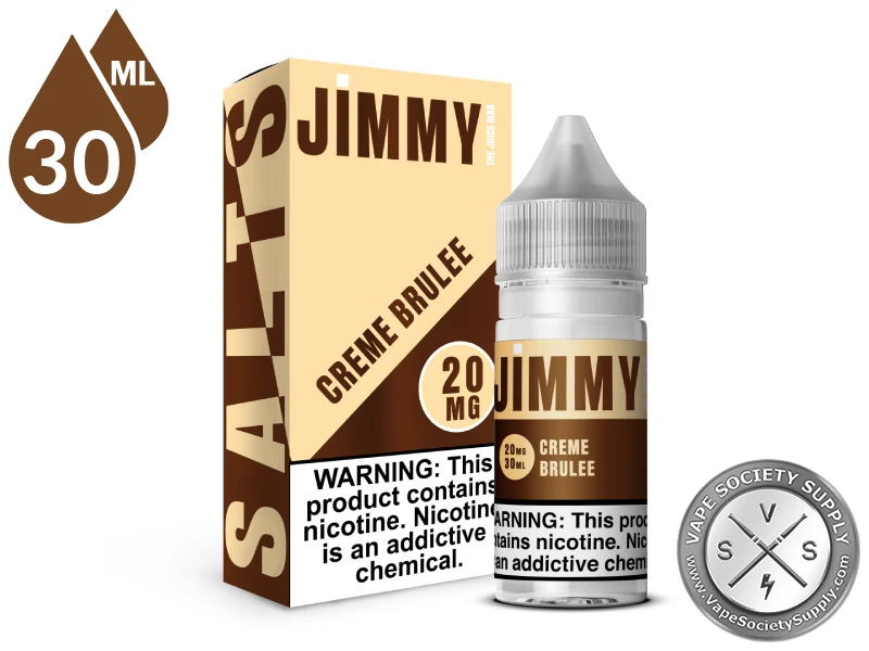 Creme Brulee by Jimmy The Juice Man Salts 30ml bottle and box