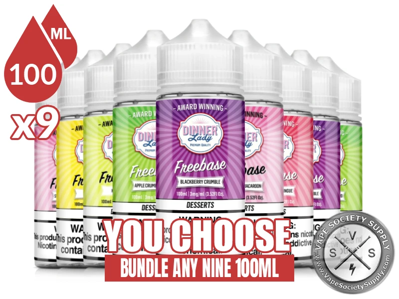 Dinner Lady Bundle 9x100ml (900ml): 9 bottles with a You Choose banner