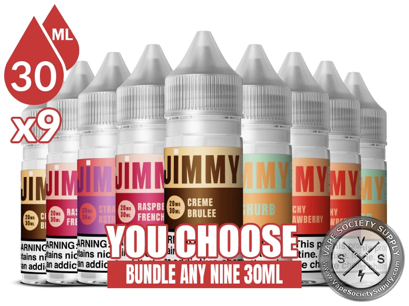 Jimmy The Juice Man Salts Bundle 9x30ml (270ml): 9 bottles with a You Choose banner