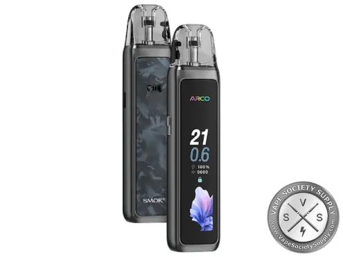 Two SMOK ARCO Max pod systems in Space Grey, back and front
