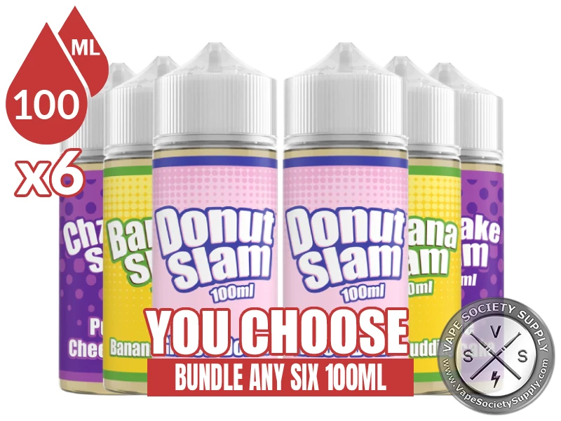 Slam Juice Bundle 6x100ml (600ml): 6 bottles with a You Choose banner