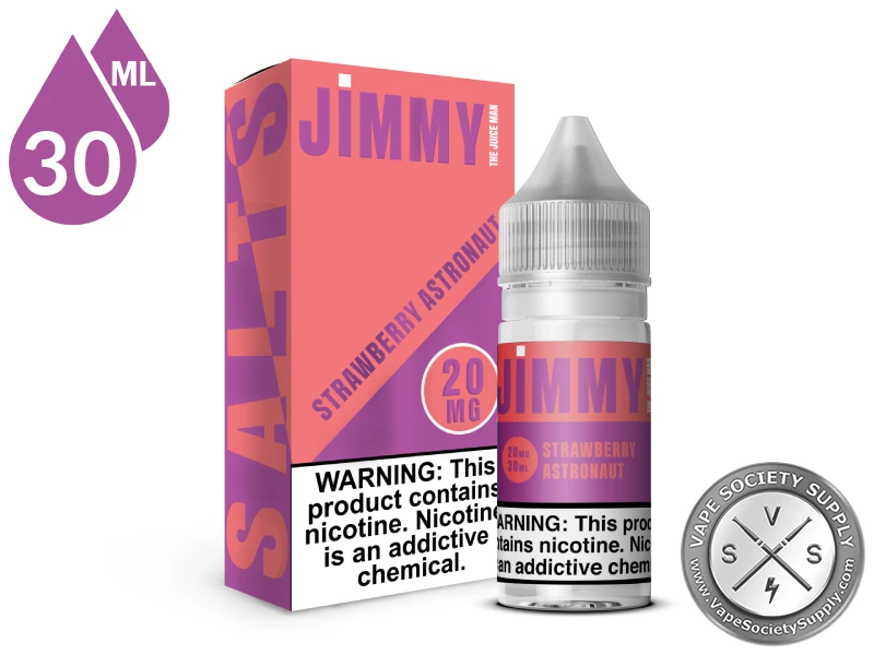 Strawberry Astronaut by Jimmy The Juice Man Salts 30ml bottle and box