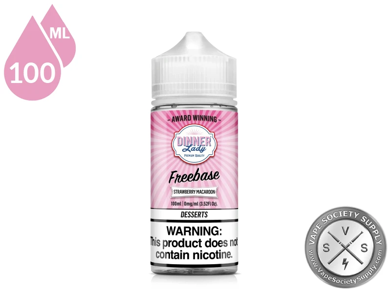 Strawberry Macaroon by Dinner Lady 100ml bottle