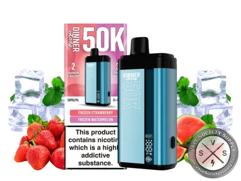 Dinner Lady 50K Puff Disposable Frozen Strawberry Frozen Watermelon