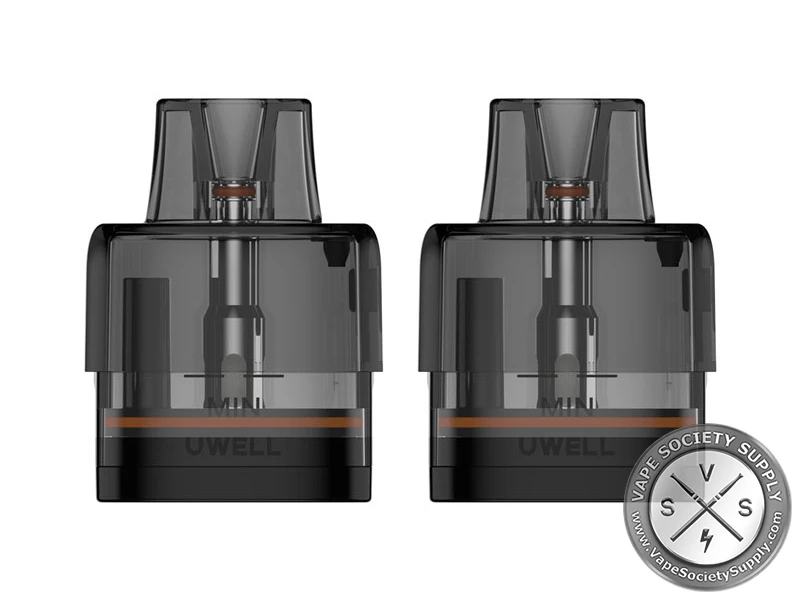 Two Uwell Typhos 0.6Ω pods with an orange band