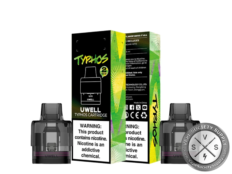 Uwell Typhos pod box (2 PCS, 6ml, side refill) with two pods
