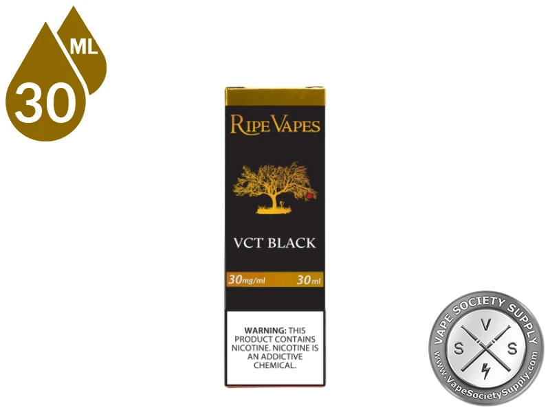 VCT Black by Ripe Vapes Handcrafted Saltz 30ml box