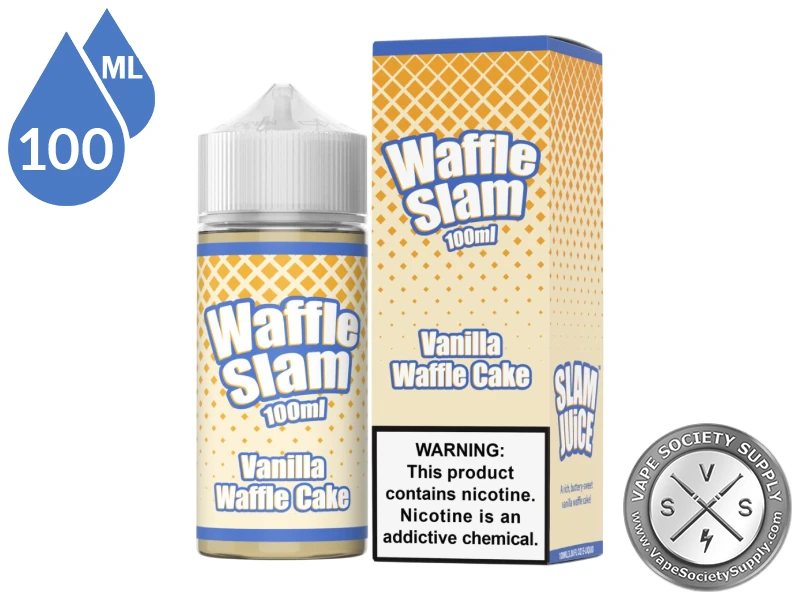 Vanilla Waffle Cake by Waffle Slam 100ml bottle and box