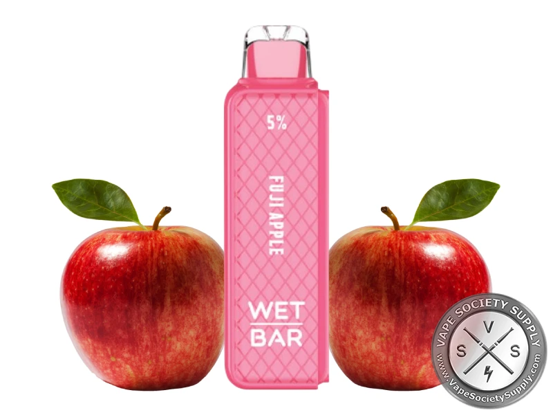 Wet Bar 35K Fuji Apple pod in pink, next to red apples