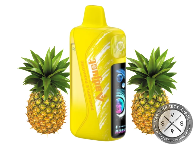 Adjust MyRusher 40K Pineapple Paradise disposable vape with two pineapples