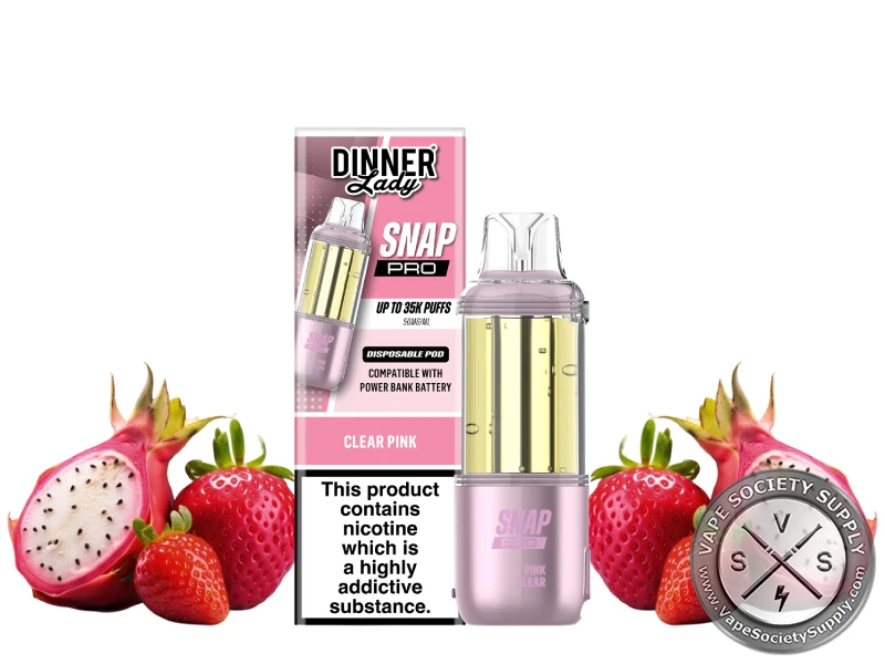 Dinner Lady Snap Pro POD Clear Pink