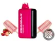 RINNBAR 50K Strawberry B Pop disposable vape in pink, next to strawberry ice pops and strawberries