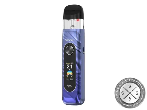 SMOK Novo 6 pod system in Blue: a blue swirl finish
