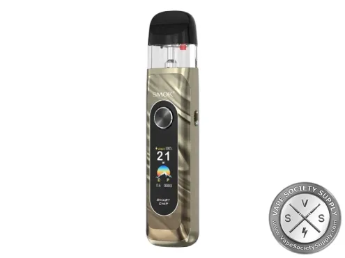 SMOK Novo 6 pod system in Gold: a champagne gold swirl finish