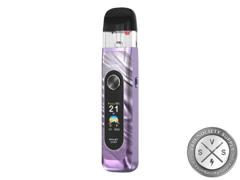 SMOK Novo 6 pod system in Pink: a pale pink and lilac swirl finish