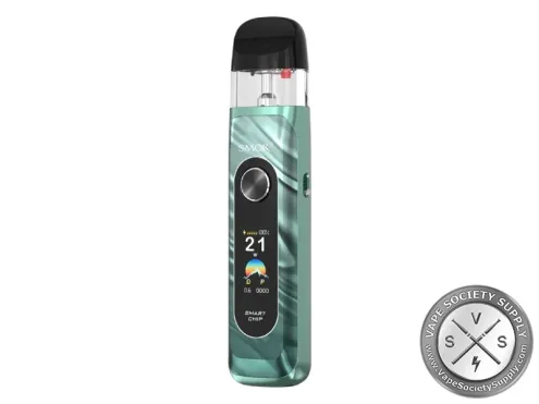 SMOK Novo 6 pod system in Mineral Green: a mint green swirl finish