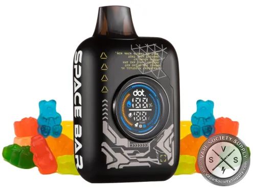 Space Bar 35K Gummy Bear disposable vape with gummy bears