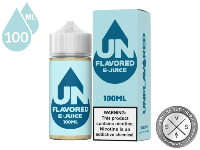 UNflavored E-Juice 100ml bottle and box