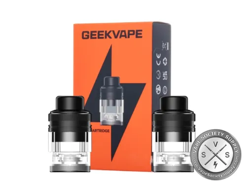 Geekvape Aegis Force cartridge box with two cartridges in front