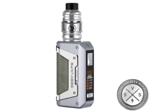 Geekvape L200 kit in Silver with a grey panel