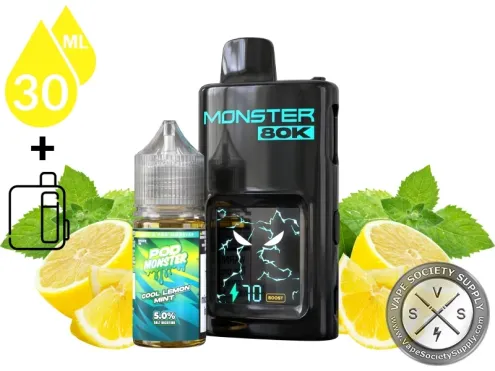 Pod Monster x SMOK 80K Refillable Disposable Cool Lemon Mint