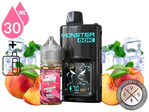 Pod Monster x SMOK 80K Refillable Disposable PEach Ice