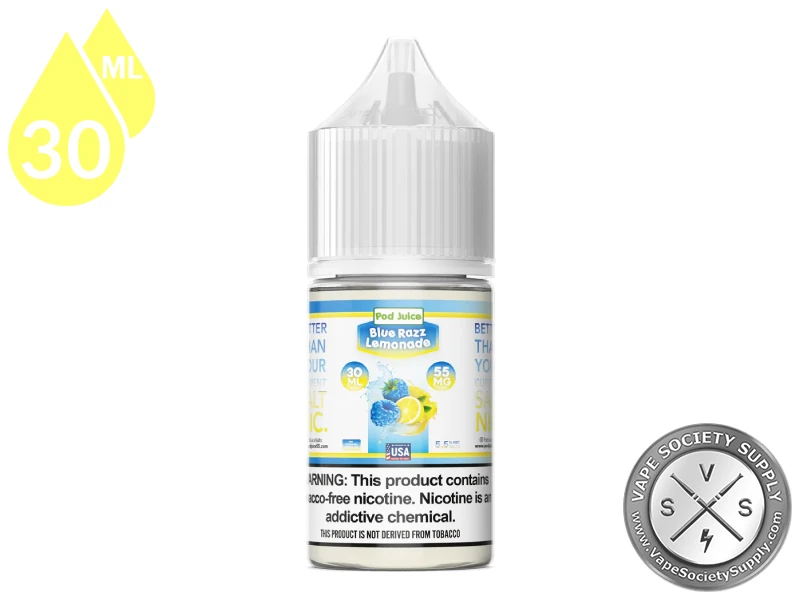 Blue Razz Lemonade Pod Juice Salt 30ml bottle