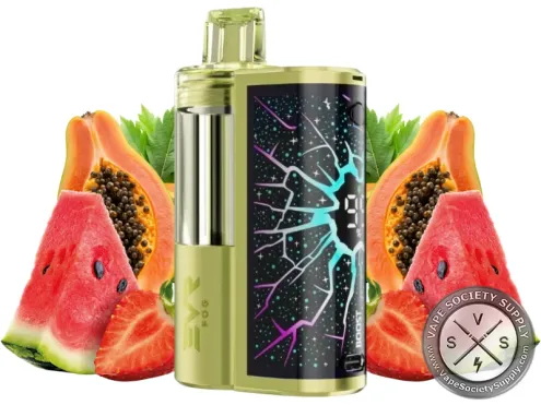 EVR Fog 100K Kit Meta Moon: EVR Fog battery and Meta Moon pod with watermelon, papaya and strawberries