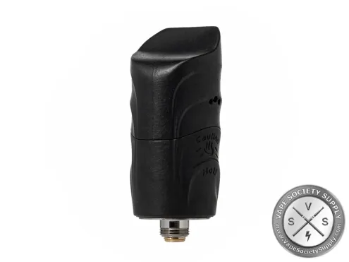 Hyrise 510 ceramic concentrate atomizer in black, shorter, with a wide mouthpiece