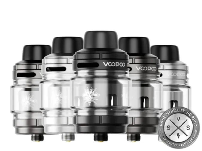 Voopoo UFORCE-X Tank II tanks in silver, gunmetal and black