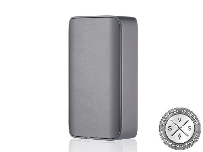 Back of the dotmod dotBox 220W V2 in Gunmetal: a plain gunmetal aluminum panel