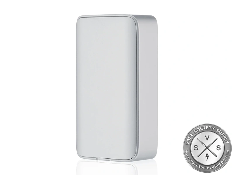 Back of the dotmod dotBox 220W V2 in Silver: a plain silver aluminum panel