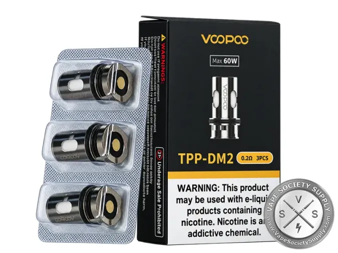 Voopoo TPP-DM2 0.2Ω coil box, Max 60W, with three coils