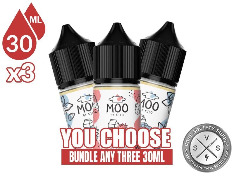 MOO Salts Bundle 3x30ml (90ml): 3 bottles with a You Choose banner
