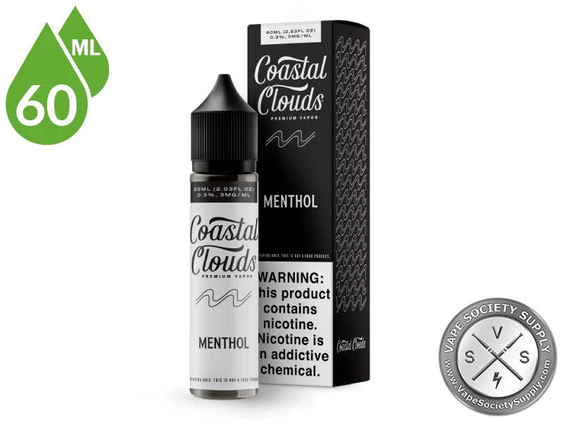 Menthol Coastal Clouds 60ml bottle and box