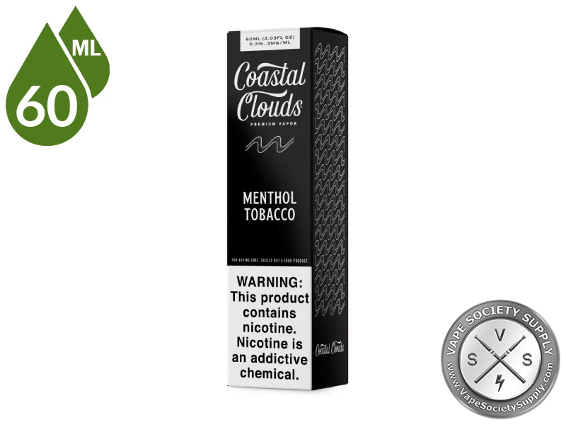 Menthol Tobacco Coastal Clouds 60ml box, front