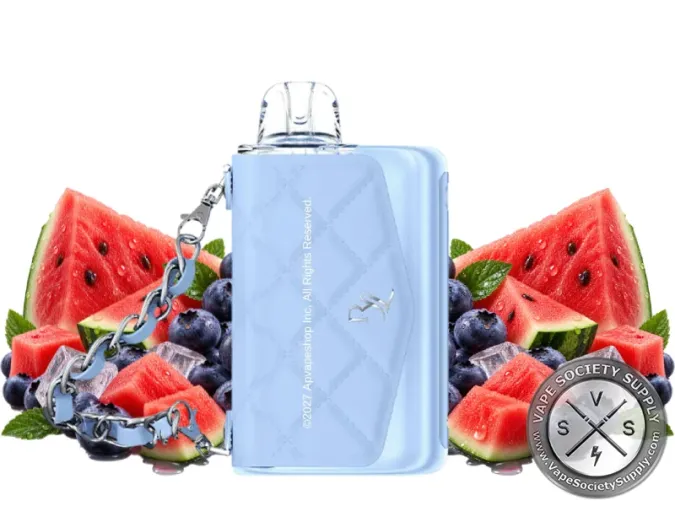 RAZ x RYL VUE 70K Blueberry Watermelon disposable kit with watermelon wedges, blueberries and ice