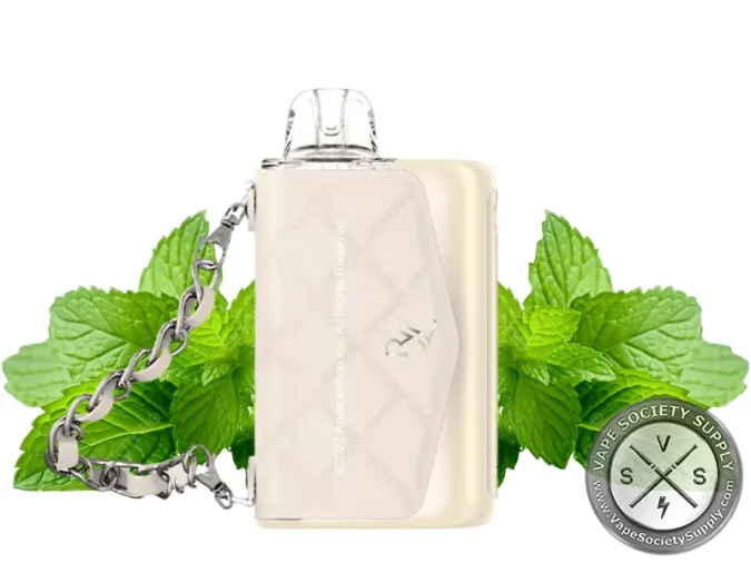 RAZ x RYL VUE 70K Cali Mint disposable kit with fresh mint leaves