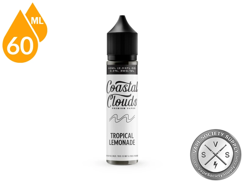 Tropical Lemonade Coastal Clouds 60ml bottle, front label