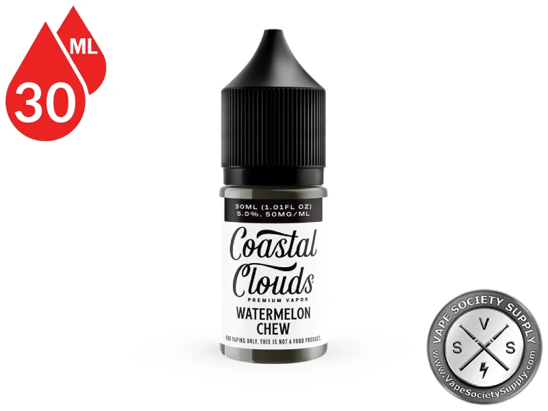 Watermelon Chew Coastal Clouds Salt 30ml bottle