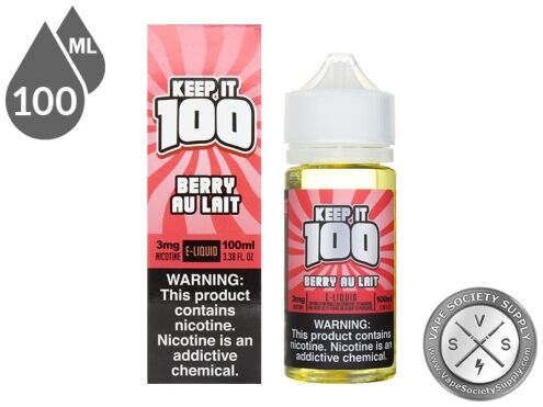Keep It 100 100ml Berry Au Lait E-Juice