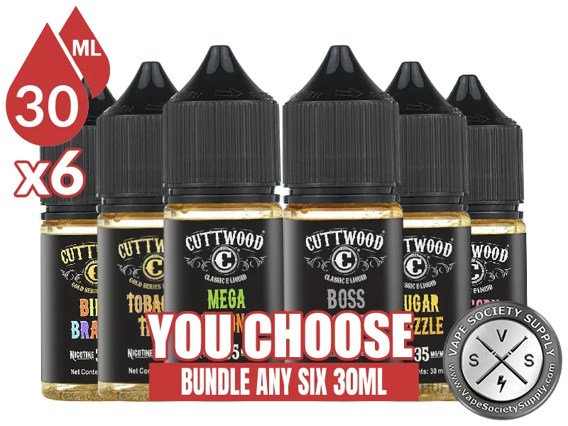 Cuttwood E-Liquid Salt Bundle 6 30ml (180ml)