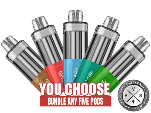 5-Pack FOG X Connect 30K Pod Bundle with mix and match replacement pod flavors.