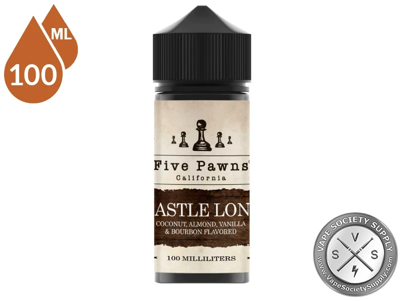 Castle Long e-liquid bottle and retail packaging